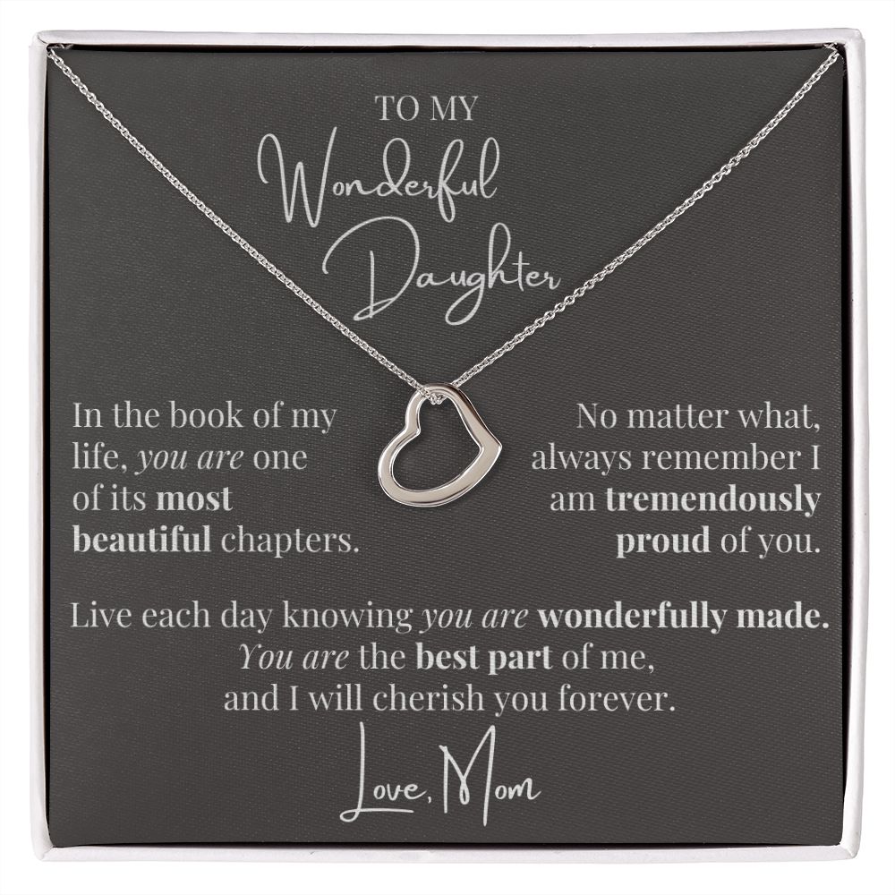 (Out of Stock) Daughter from Mom - Beautiful Chapter - Delicate Heart Necklace